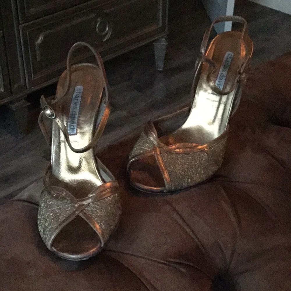 Charles David gold heels